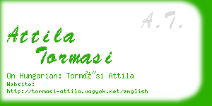 attila tormasi business card